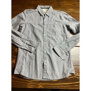 Native Code Shirt, Men's Size Large, Gray, Striped, Slim, Button Up, Long Sleeve